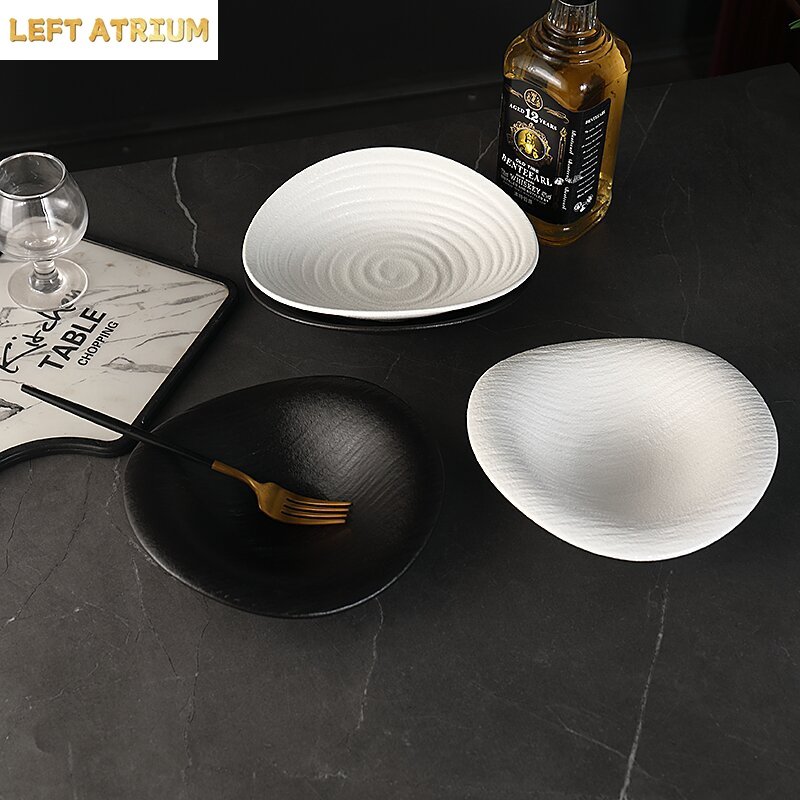 Home Cooking Dinner - Creative Cloud Striped Ceramic Dinner Plate