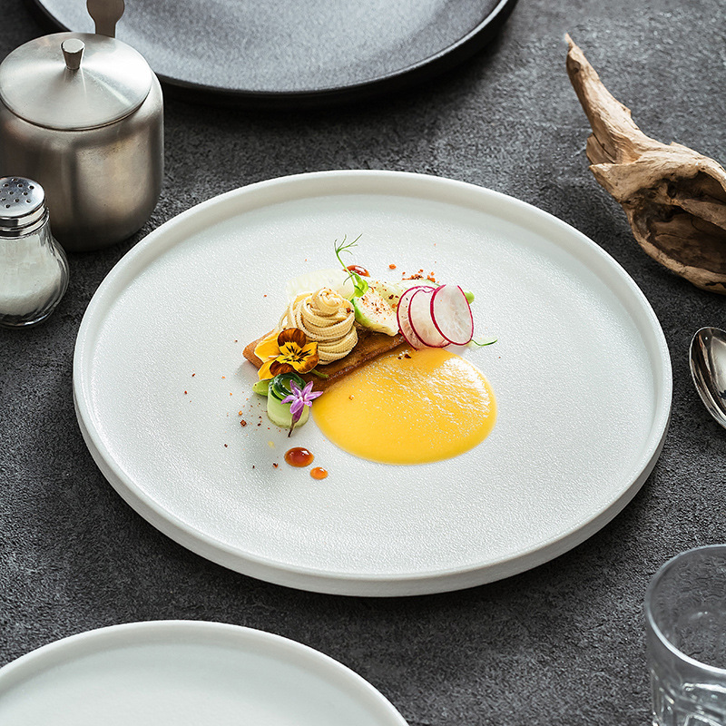 Home Cooking Dinner - Creative Solid Color Round Matte Ceramic