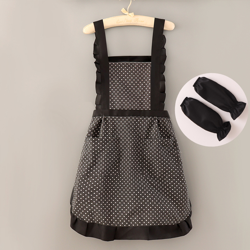 Home Cooking In Japanese - Japanese Style Polka Dot Heart Apron