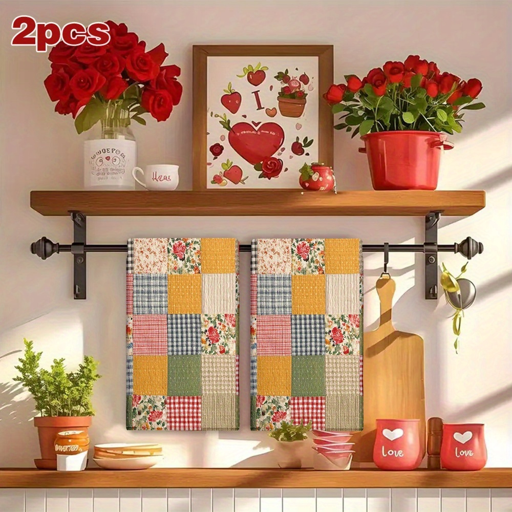 2Pcs, Plaid Spring Kitchen Tow - Home Cooking Is The Best recension och pris