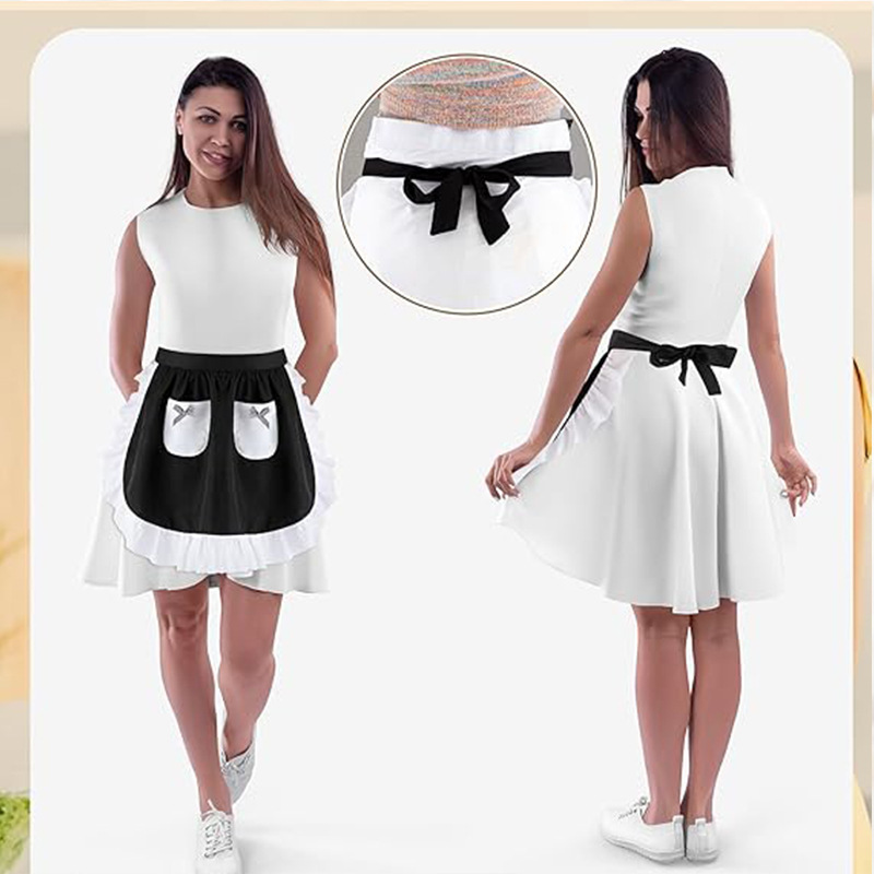 Elegant Lace Short Apron With  - Home Cooking Service recension och pris