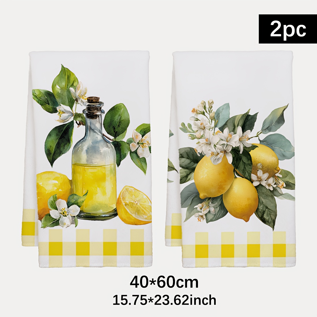 2pcs, lemon floral pattern kit - Home Cooking Is The Best recension och pris
