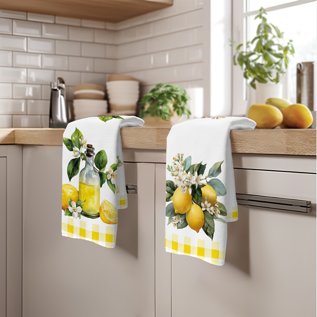 2pcs, lemon floral pattern kit - Home Cooking Is The Best recension och pris