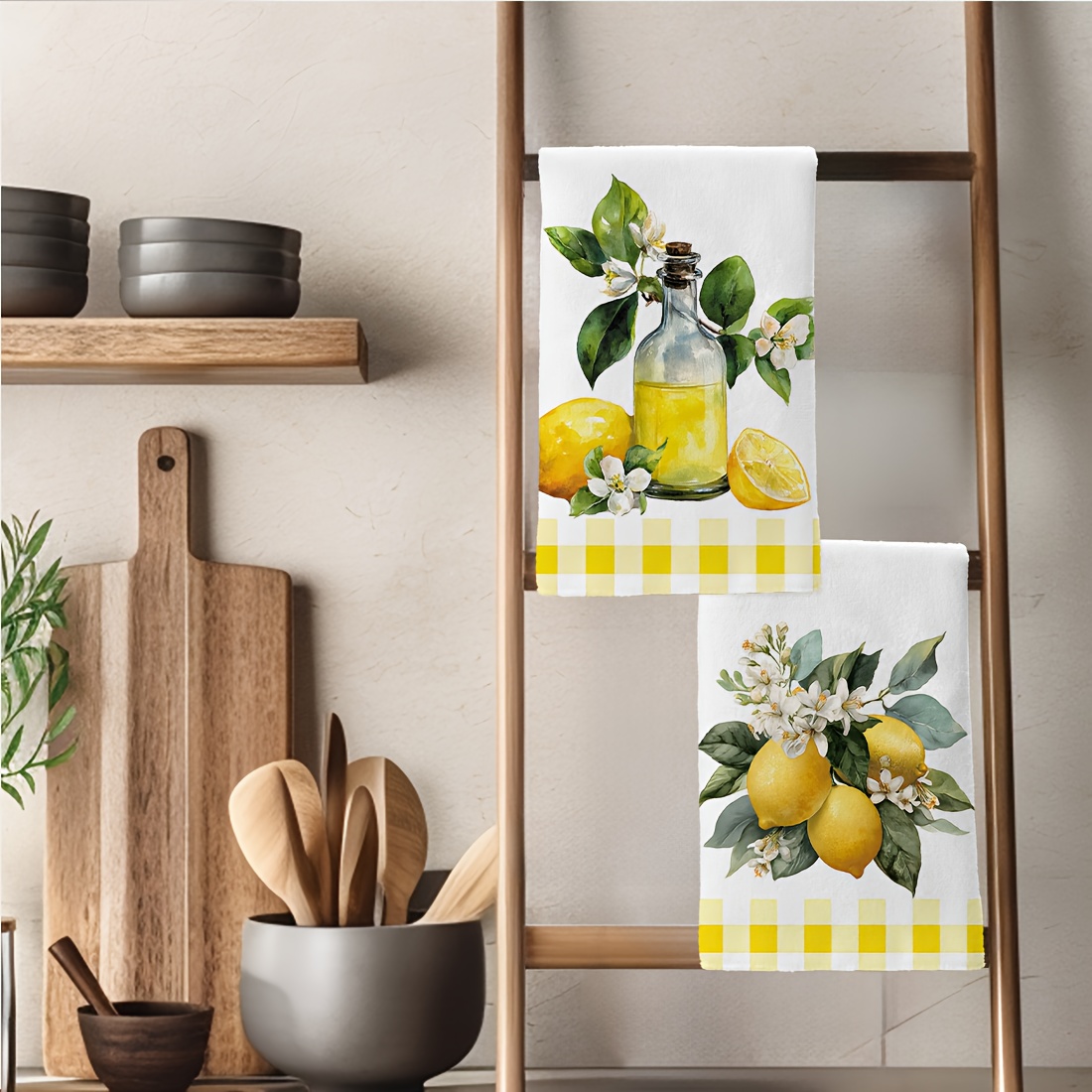 2pcs, lemon floral pattern kit - Home Cooking Is The Best recension och pris