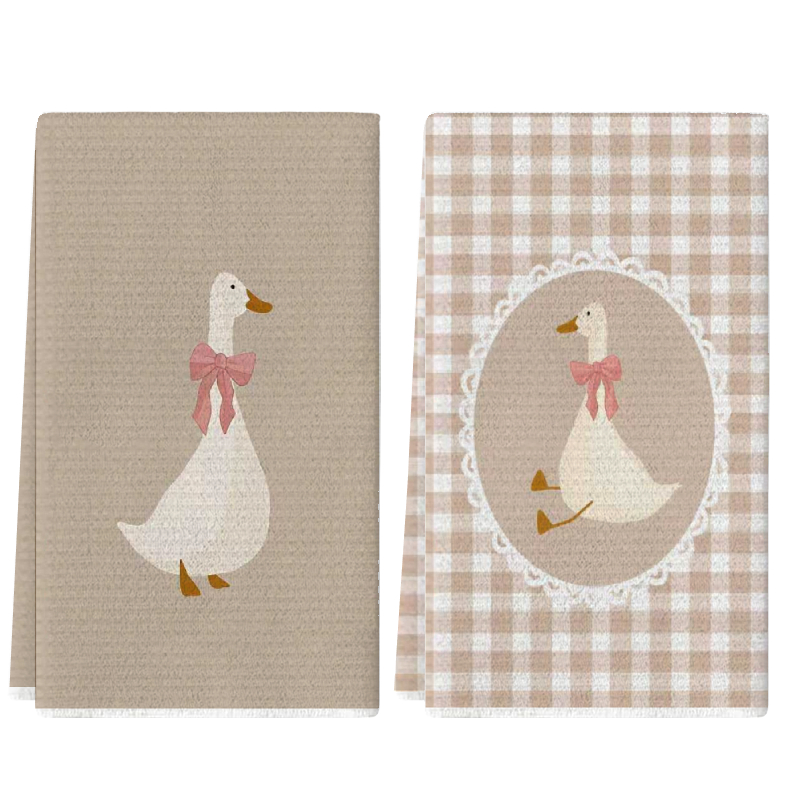 2Pcs, Cute Duck Kitchen Towels - Home Cooking Is The Best recension och pris