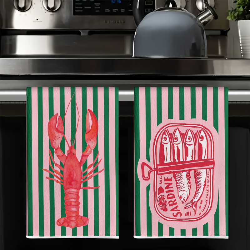 2Pcs, American Retro Striped S - Home Cooking Is The Best recension och pris