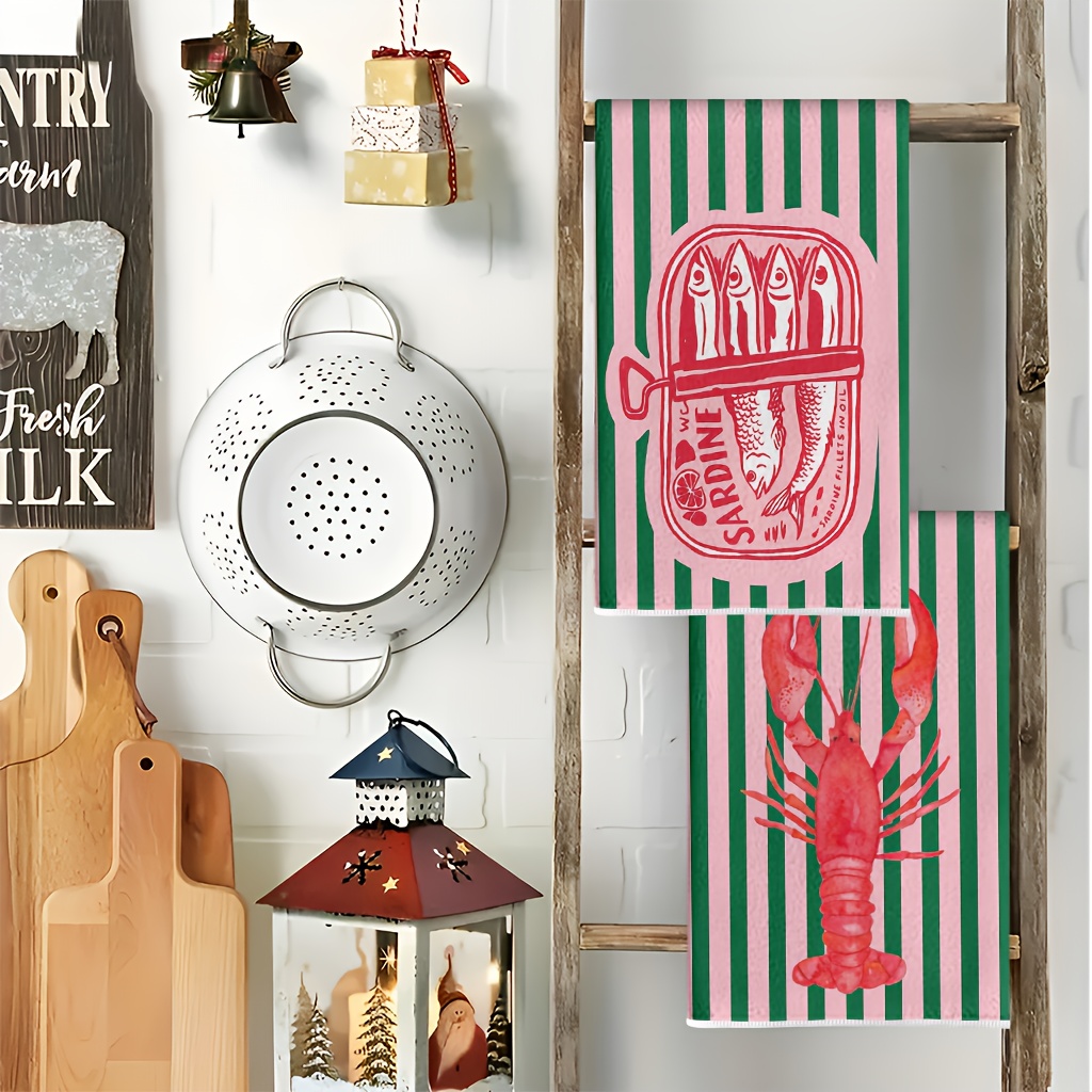 2Pcs, American Retro Striped S - Home Cooking Is The Best recension och pris
