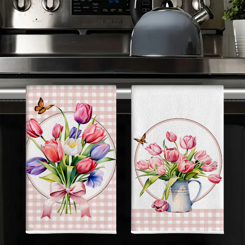 2Pcs, Pink Checkered Tulip Kit - Home Cooking Is The Best recension och pris