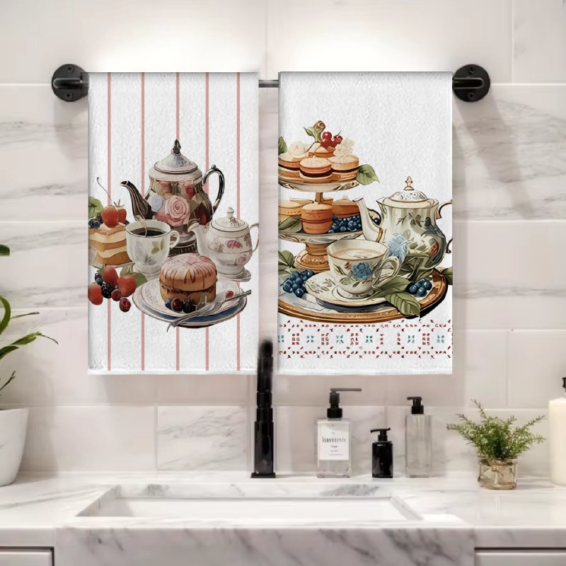 2Pcs, Dessert Cake Kitchen Tow - Home Cooking Is The Best recension och pris