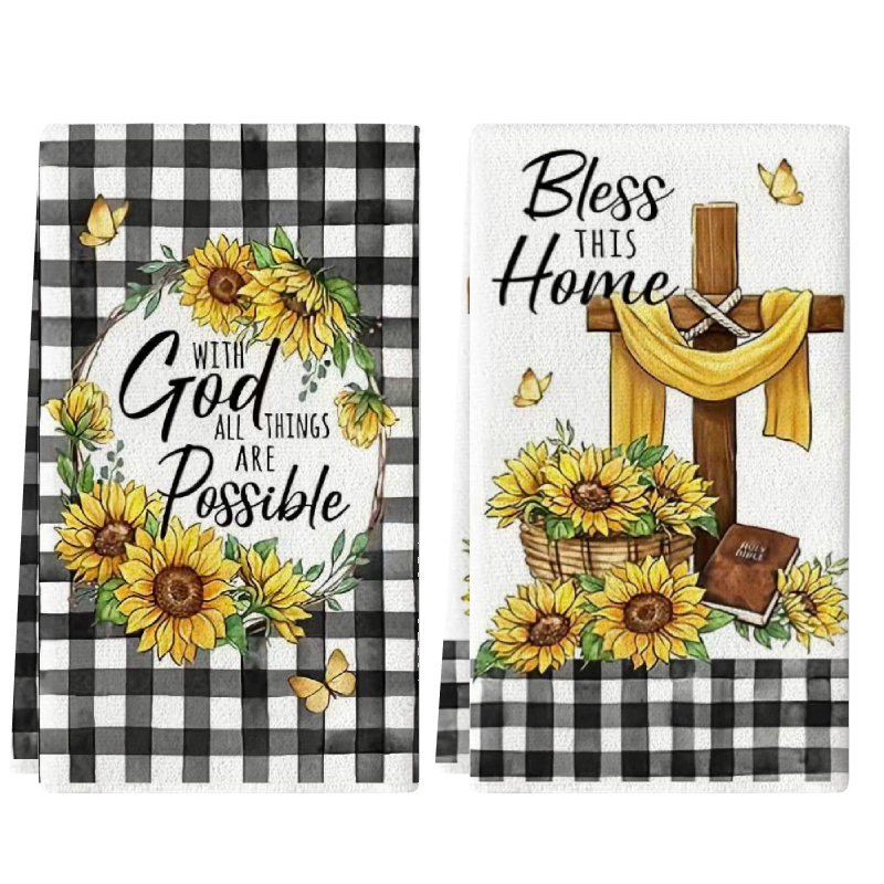 2Pcs, Black and White Checkere - Home Cooking Is The Best recension och pris