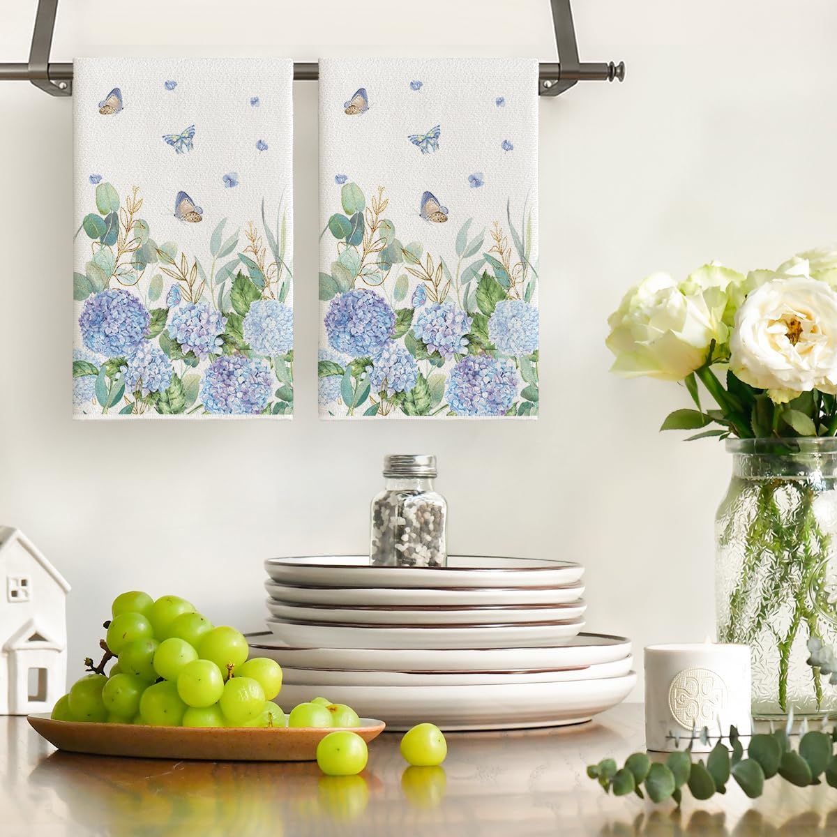 2Pcs, Butterfly Hydrangea Kitc - Home Cooking Is The Best recension och pris