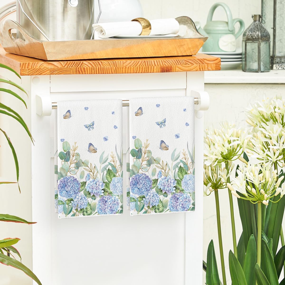 2Pcs, Butterfly Hydrangea Kitc - Home Cooking Is The Best recension och pris