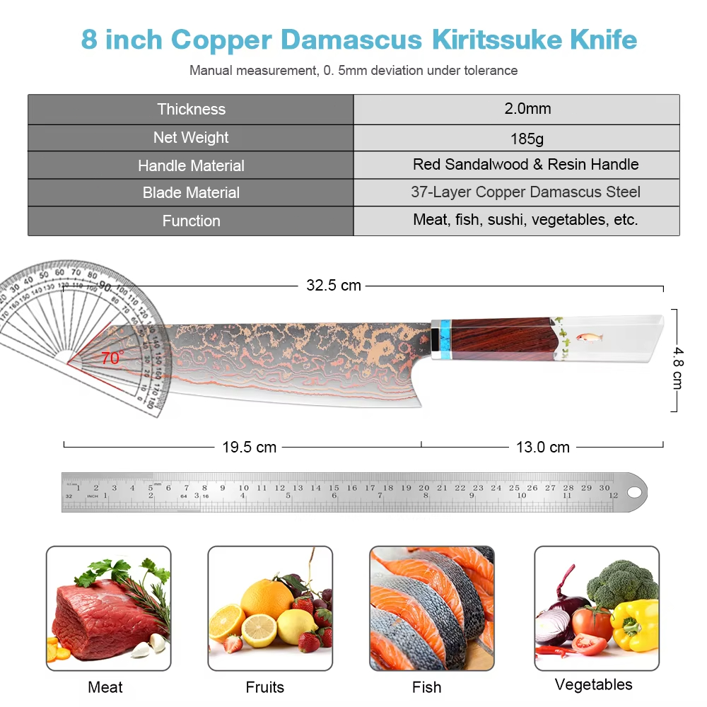 Kiritsuke Chef Knife,8 Inch, 3 - Home Cooking In Japanese recension och pris