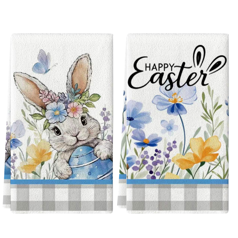 2Pcs, Easter Gray Checkered Ra - Home Cooking Is The Best recension och pris