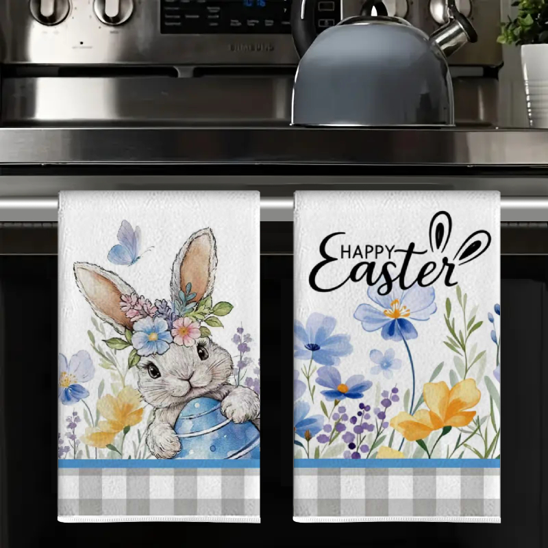 2Pcs, Easter Gray Checkered Ra - Home Cooking Is The Best recension och pris