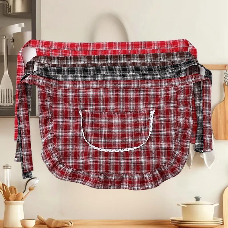 Apron Square Check Half Waist  - Home Cooking Service recension och pris