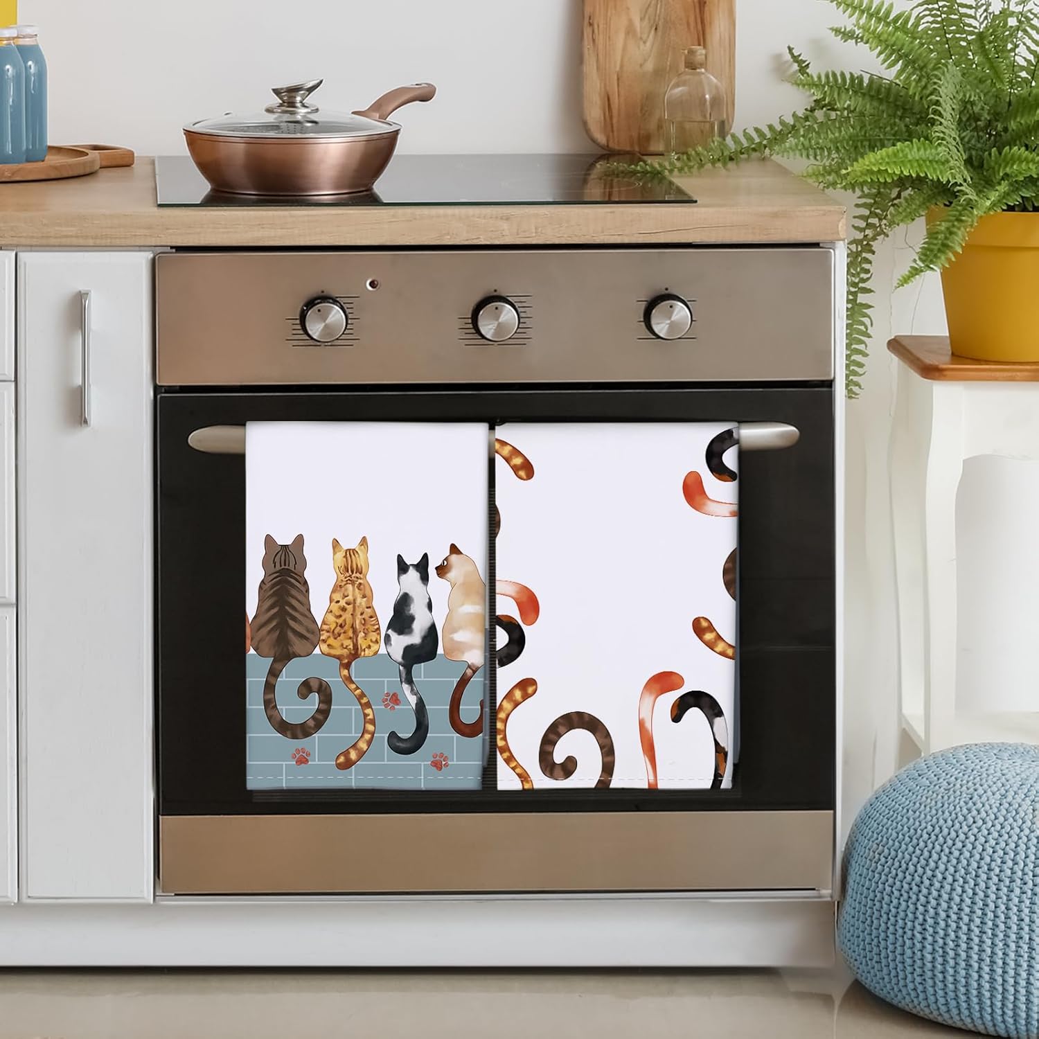 4Pcs, Cat Paw Print Tail Kitch - Home Cooking Is The Best recension och pris