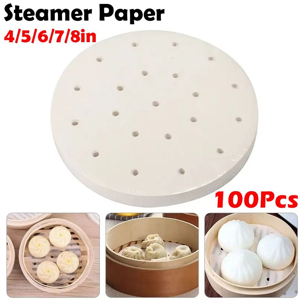 100Pcs Steamed Paper Steamed B - Home Cooking Help recension och pris